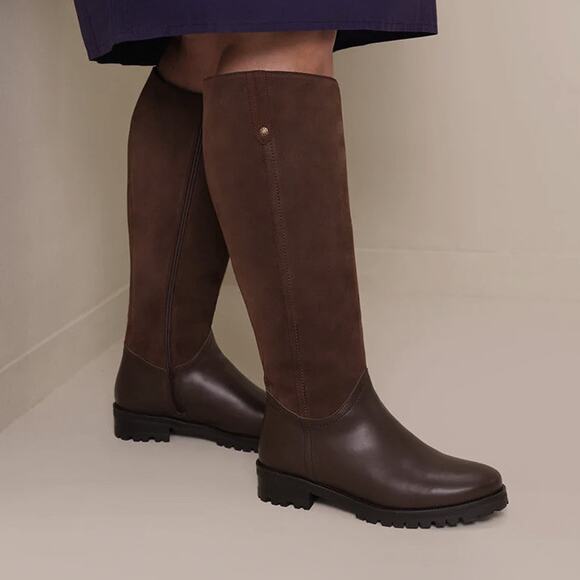 DUO Jeane Knee High Boots Women’s EU 39 / US 8 Brown Leather Riding Equestrian - Picture 1 of 13